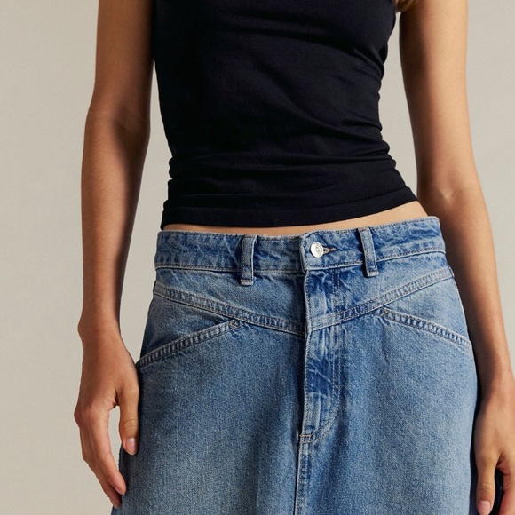 Free People We the Free Denim Maxi Skirt - Picture 8 of 9